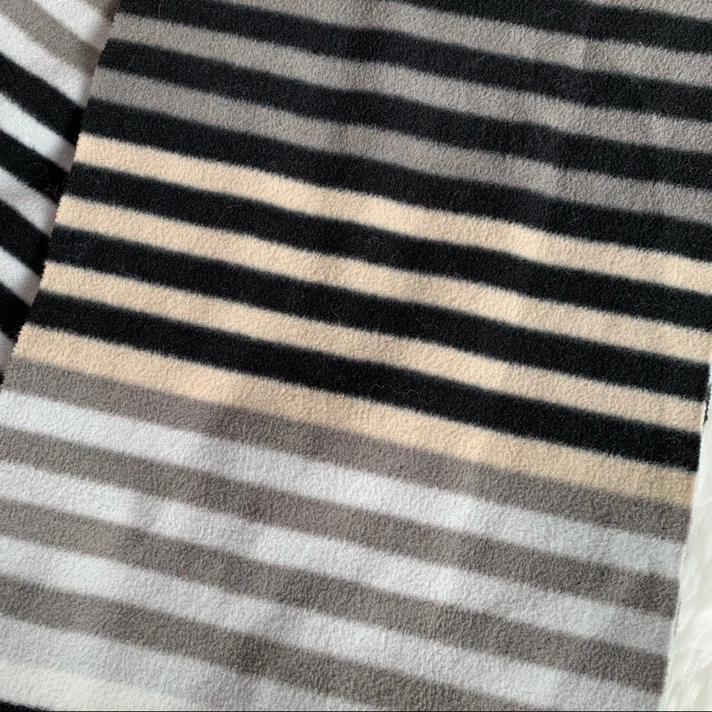 Polar Fleece Striped Infinity Scarf